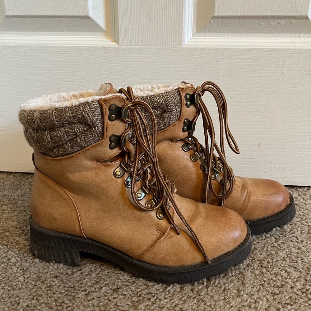 ModCloth Combat Boots Tan